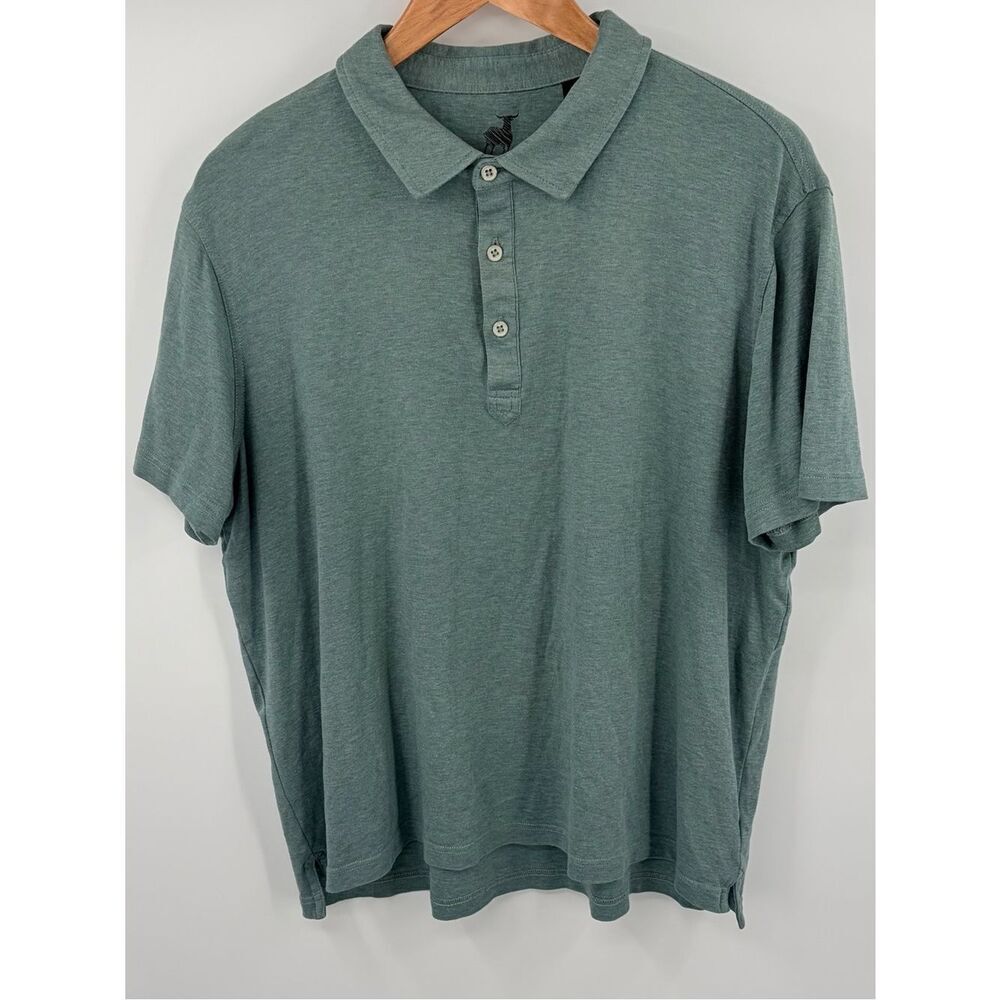 Raffi Sherwood essential three button green cotton polo men’s XL